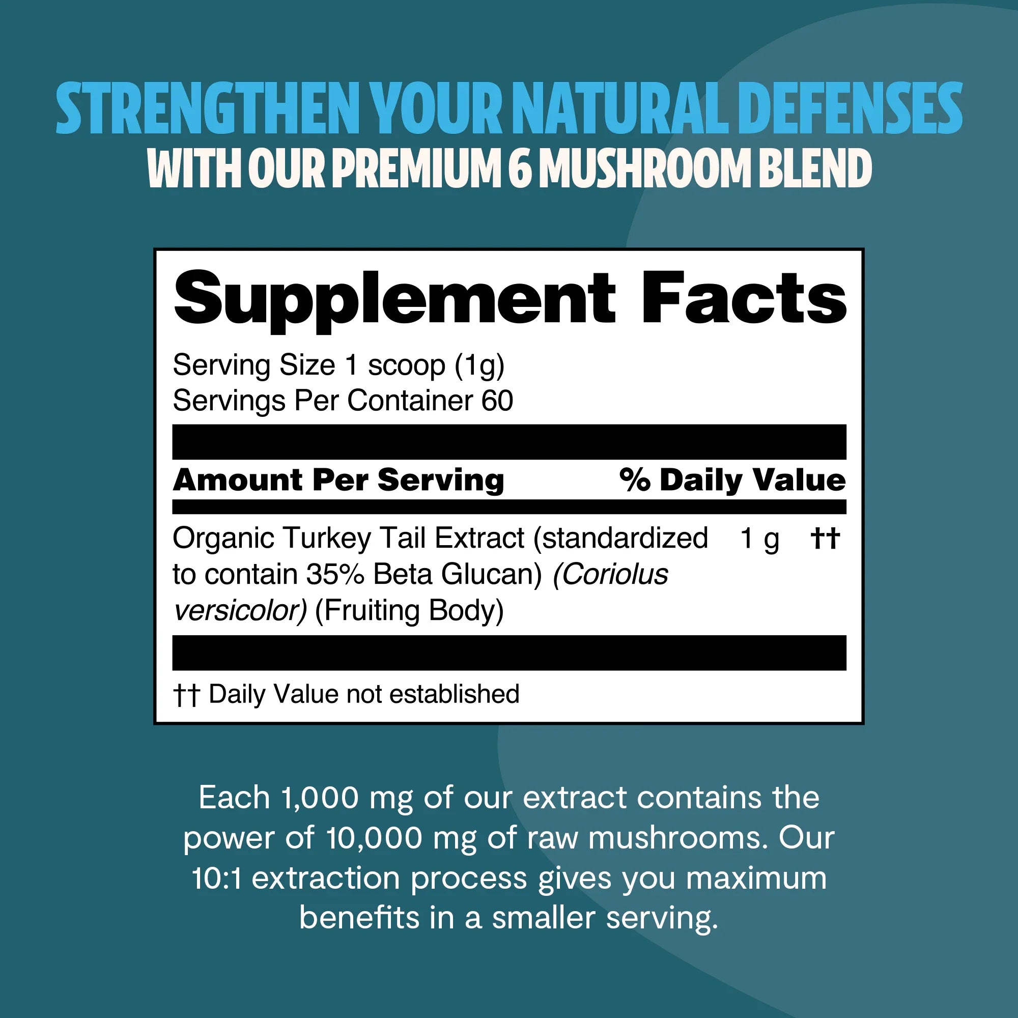 Organic Turkey Tail Mushroom Powder by FreshCap Mushrooms