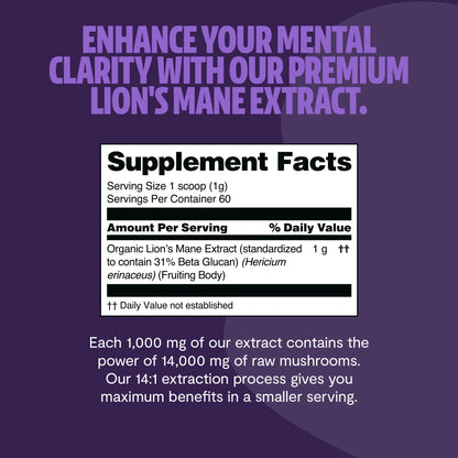 Organic Lion’s Mane Mushroom Powder by FreshCap Mushrooms
