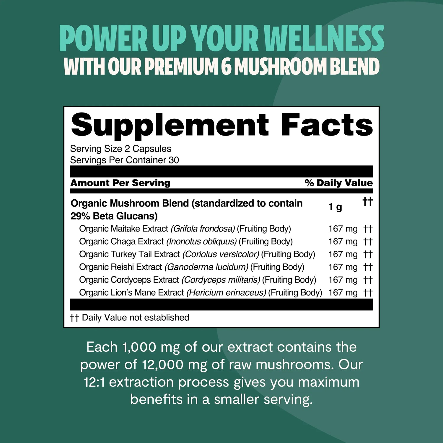 Organic Mushroom Complex Supplement Capsules by FreshCap Mushrooms