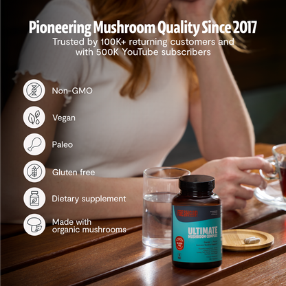 Organic Mushroom Complex Supplement Capsules by FreshCap Mushrooms