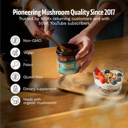 Organic Mushroom Extract Powder Blend by FreshCap Mushrooms