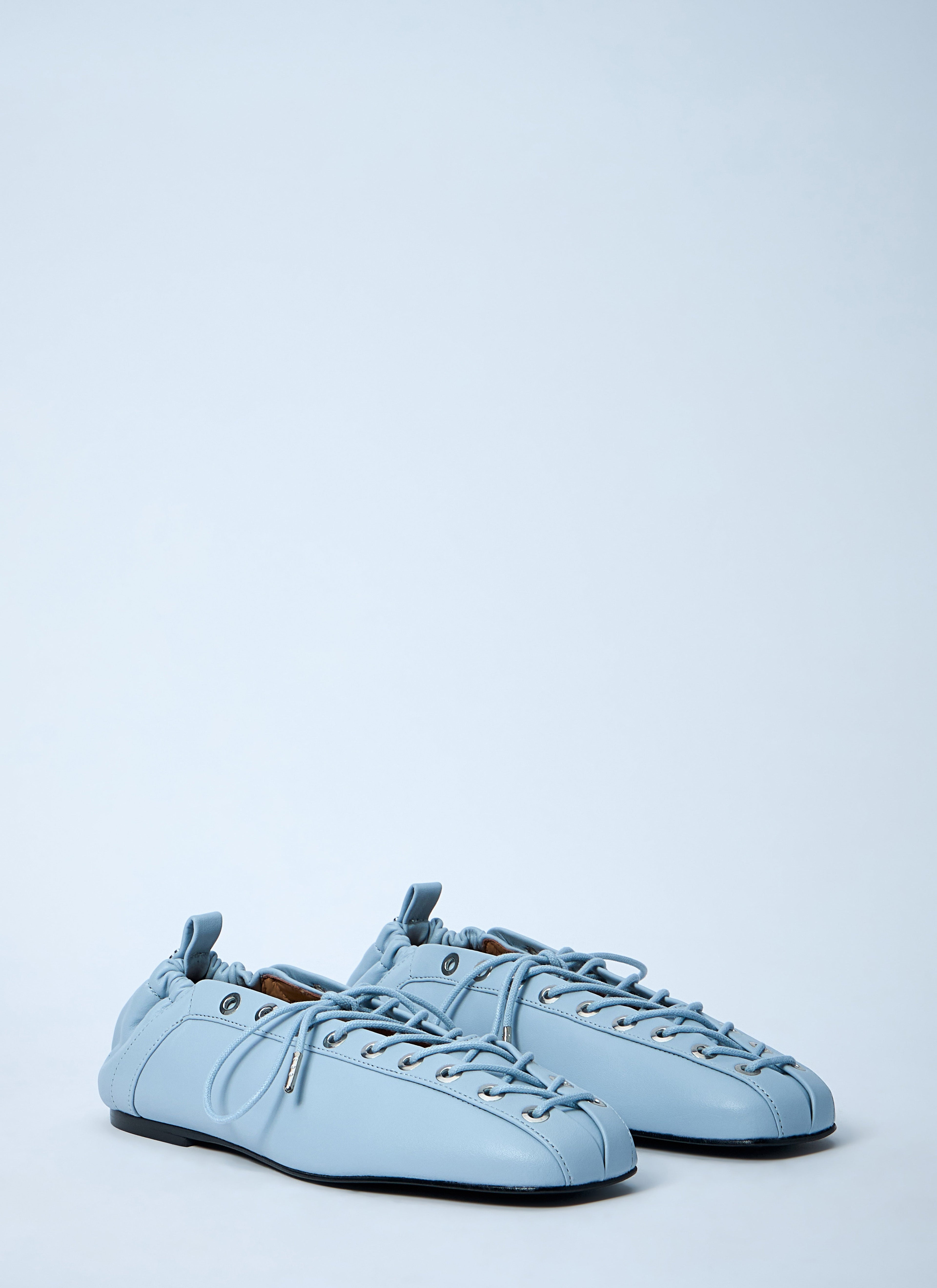 Ganni Women Eyelets Lace Up Ballerina by Luosophy