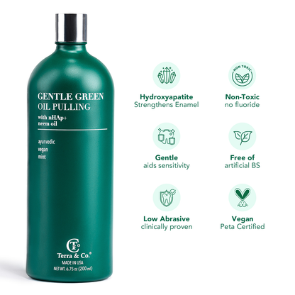 Gentle Green Oil Pulling Mouthwash – Enamel Support &amp; Gum Health by Terra &amp; Co.
