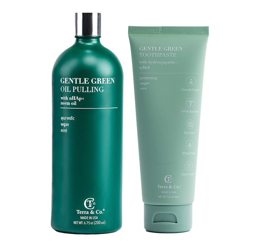 Gentle Green Oil Pulling Mouthwash – Enamel Support &amp; Gum Health by Terra &amp; Co.