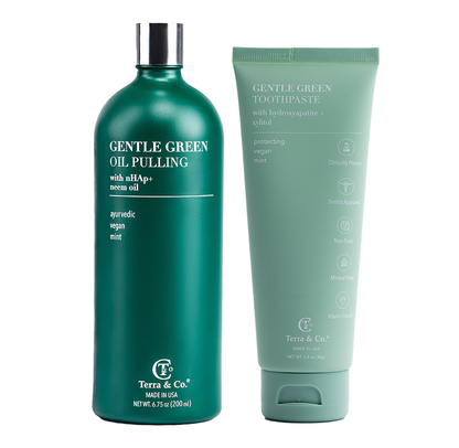 Gentle Green Oil Pulling Mouthwash – Enamel Support &amp; Gum Health by Terra &amp; Co.