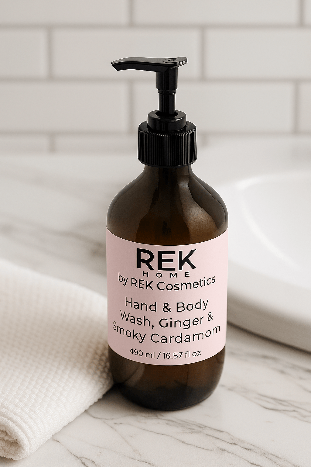 Ginger &amp; Smoky Cardamom Hand &amp; Body Wash by REK Cosmetics