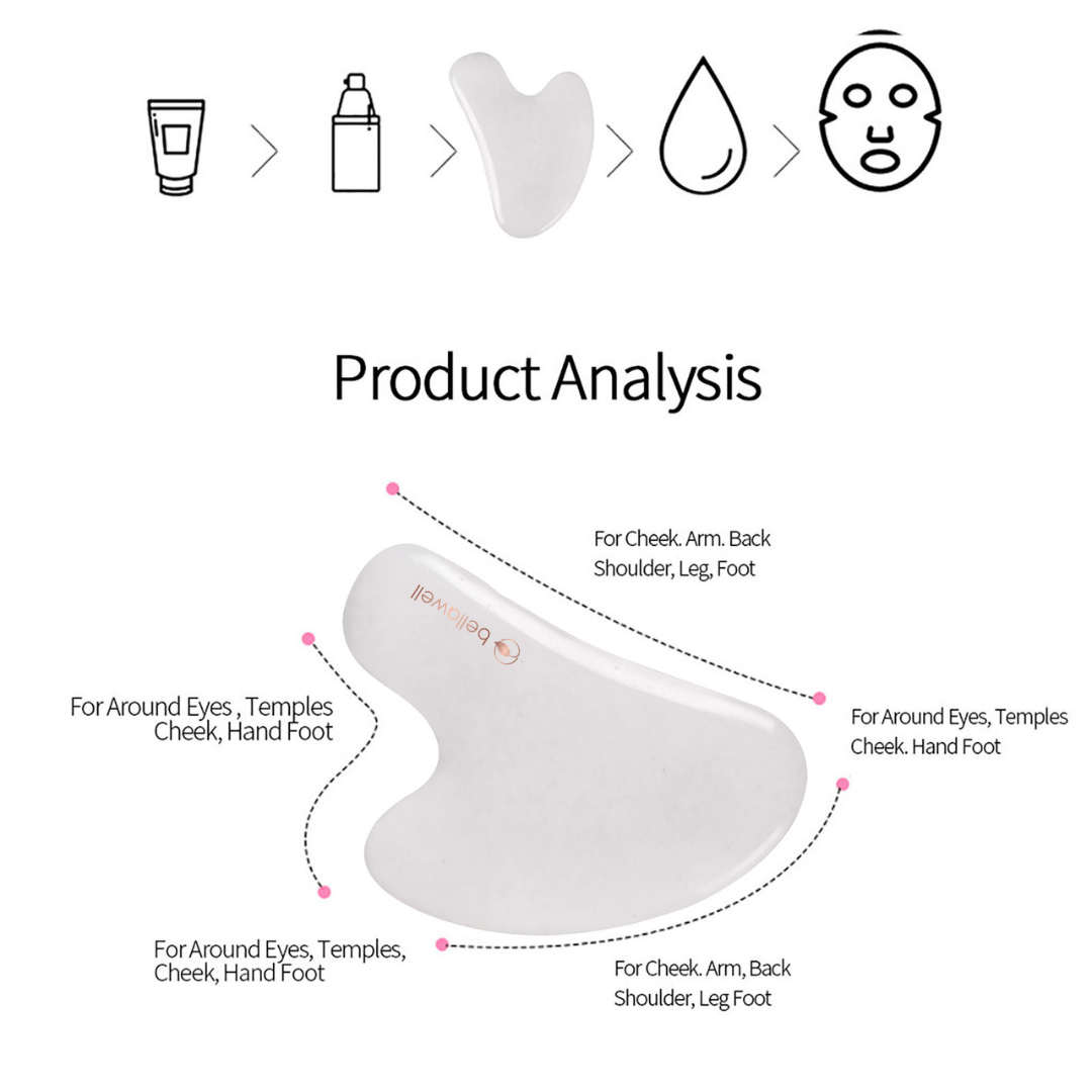 Gua-sha White Jade by Bellawell Health
