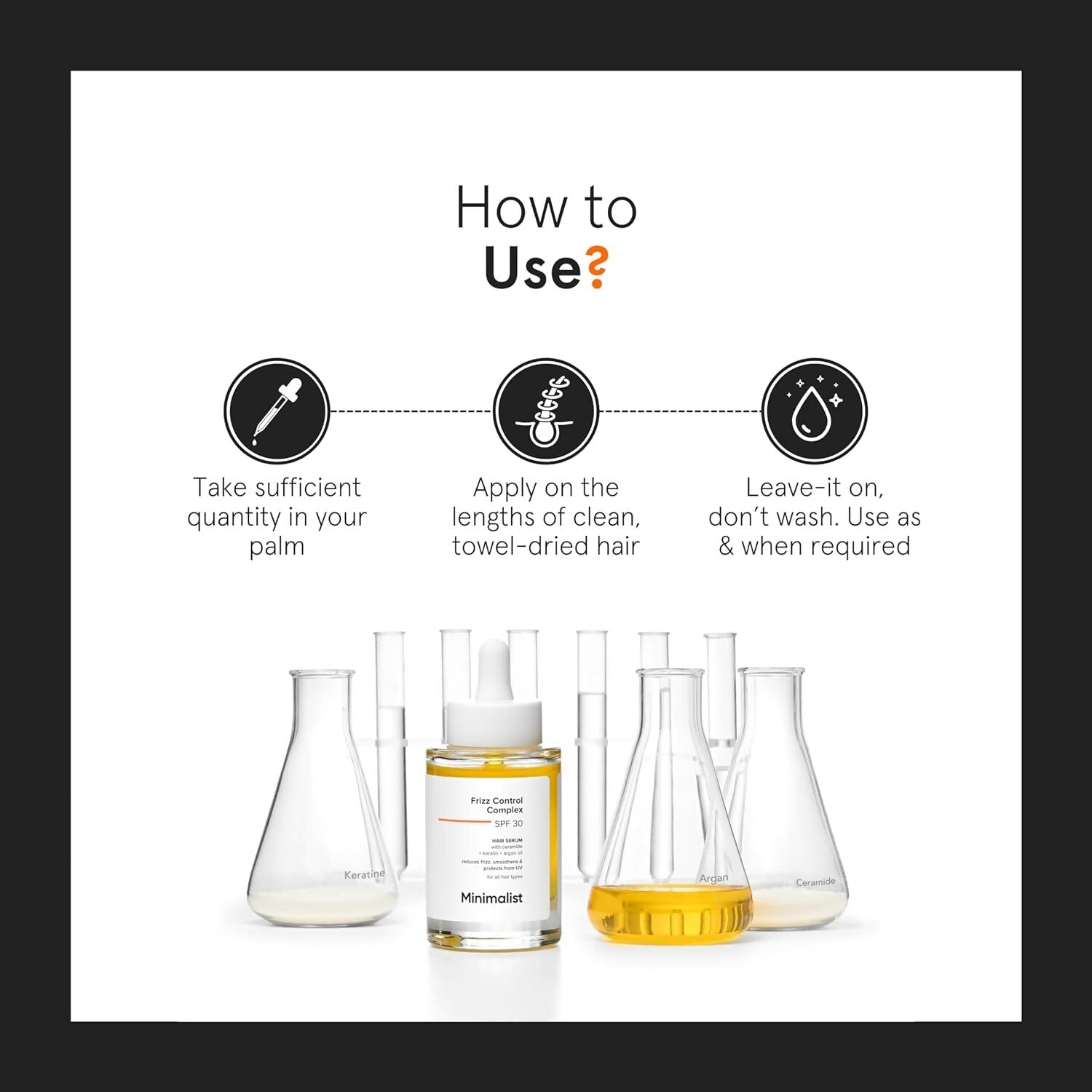 Minimalist Frizz Control Complex SPF 30 Hair Serum by Dista
