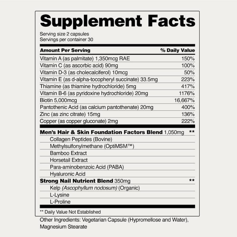 Hair Growth Supplement for Men by Snap Supplements
