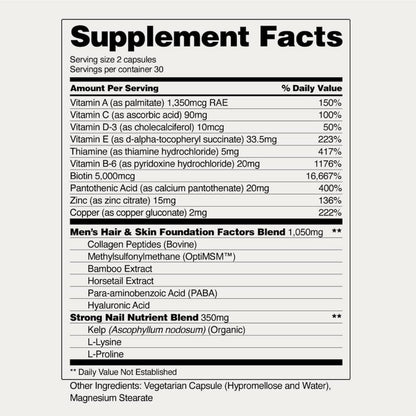 Hair Growth Supplement for Men by Snap Supplements