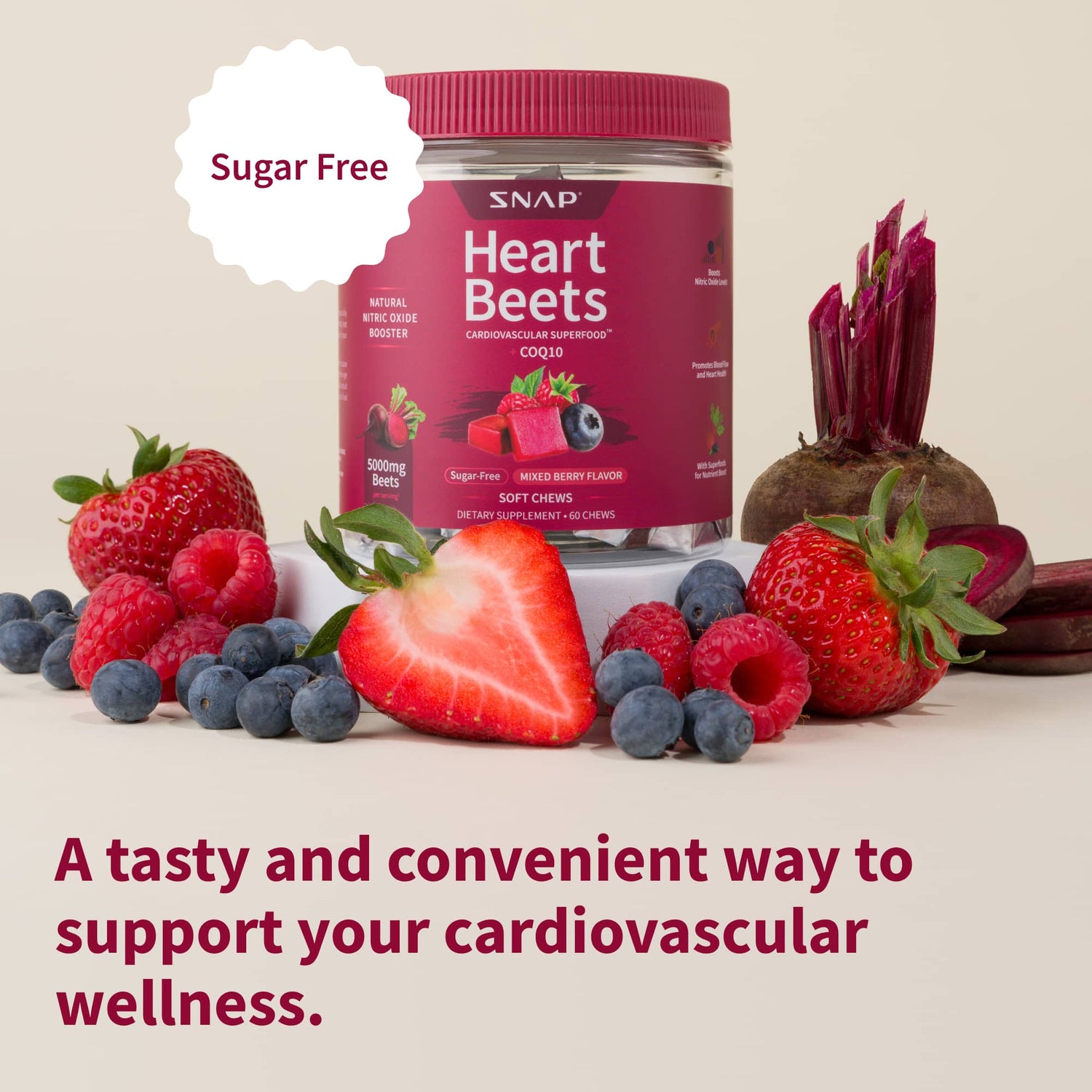 Heart Beets Chews - Buy 3, Get 2 FREE! by Snap Supplements