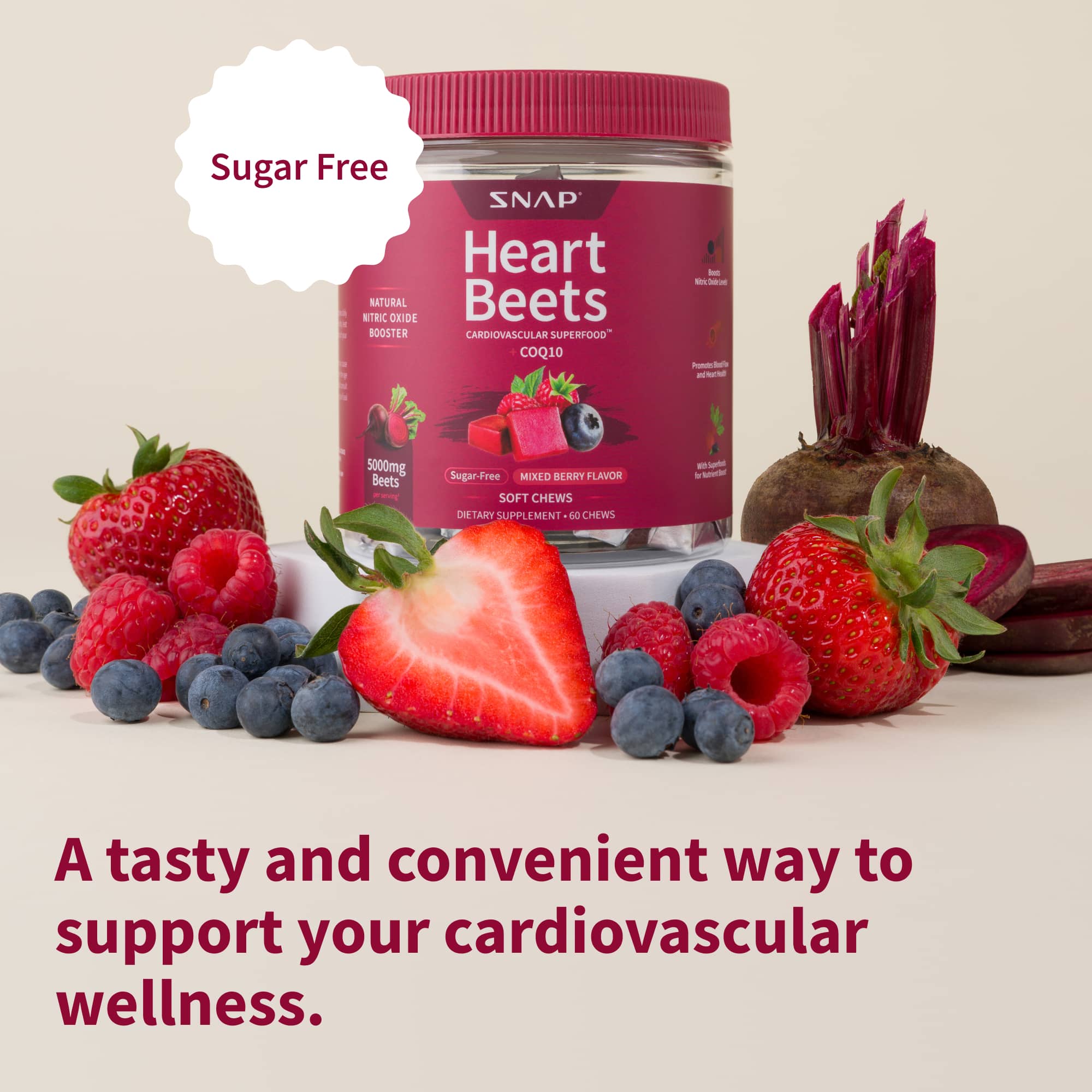 Heart Beets Chews - Buy 3, Get 2 FREE! by Snap Supplements