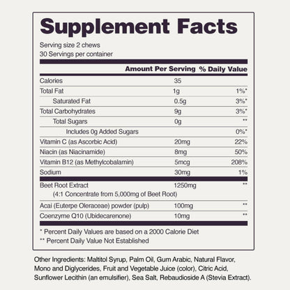 Heart Beets Chews - Buy 2, Get 1 FREE! by Snap Supplements
