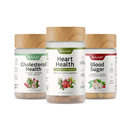 Heart Health, Blood Sugar &amp; Cholesterol Health Bundle by Snap Supplements