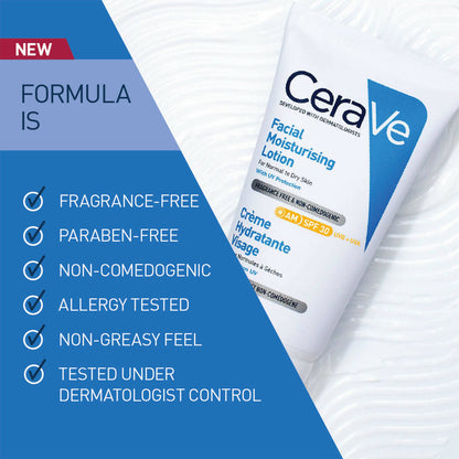 Cerave AM Facial Moisturising Lotion SPF30 for Normal to Dry Skin by Dista