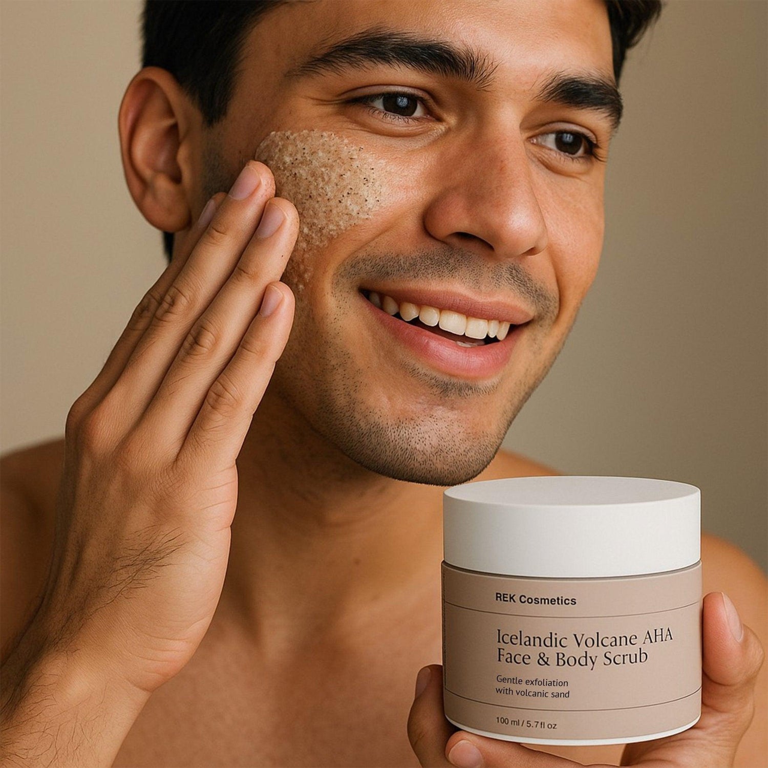 Icelandic Volcano AHA Face &amp; Body Scrub by REK Cosmetics