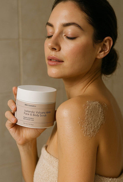 Icelandic Volcano AHA Face &amp; Body Scrub by REK Cosmetics