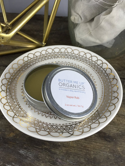 Handmade Organic Vapor Rub / Sick Balm by Butter Me Up Organics