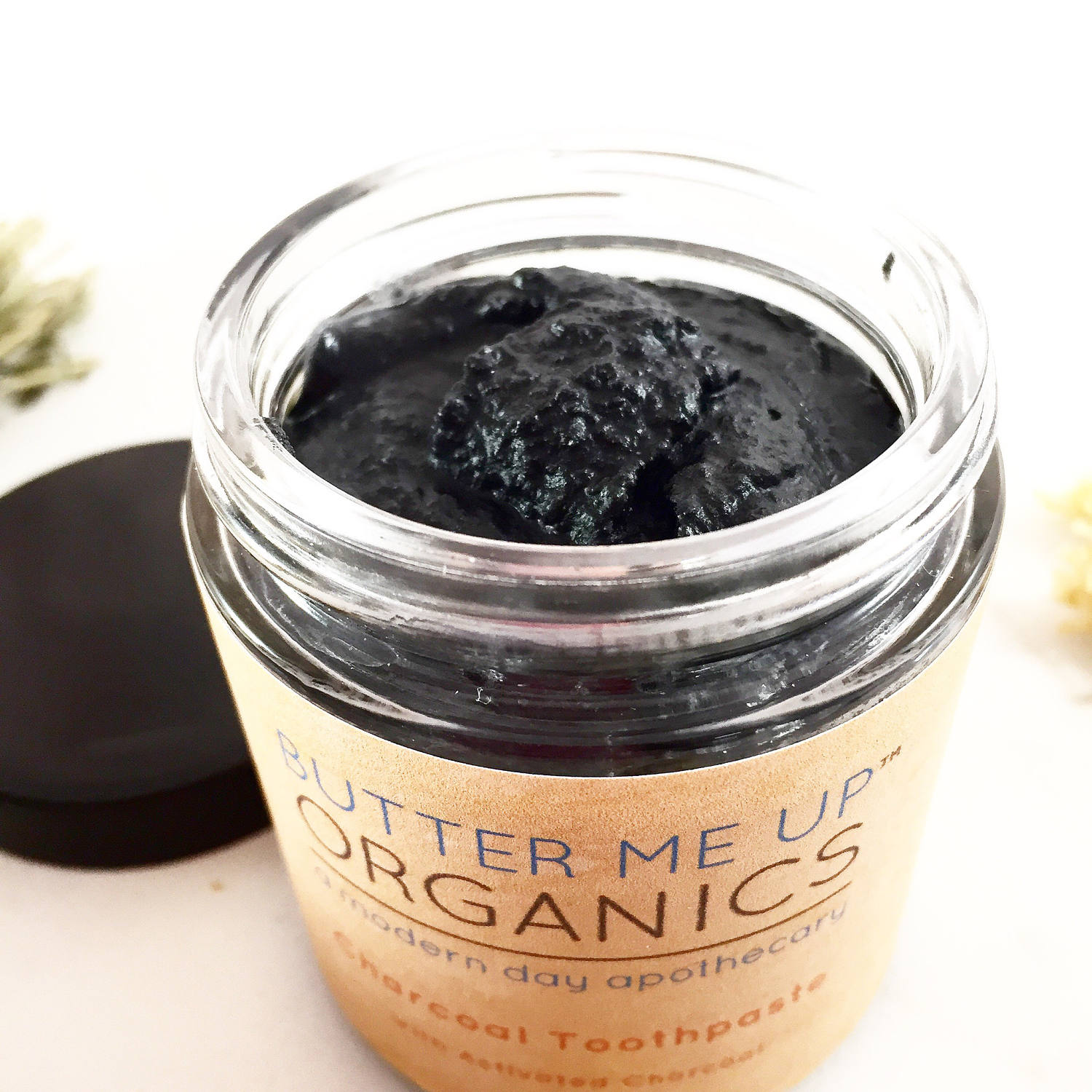 Organic Activated Charcoal Toothpaste / Whitening Toothpaste / Organic Toothpaste / Black Toothpaste / Charcoal Toothpaste / Tooth Paste by Butter Me Up Organics