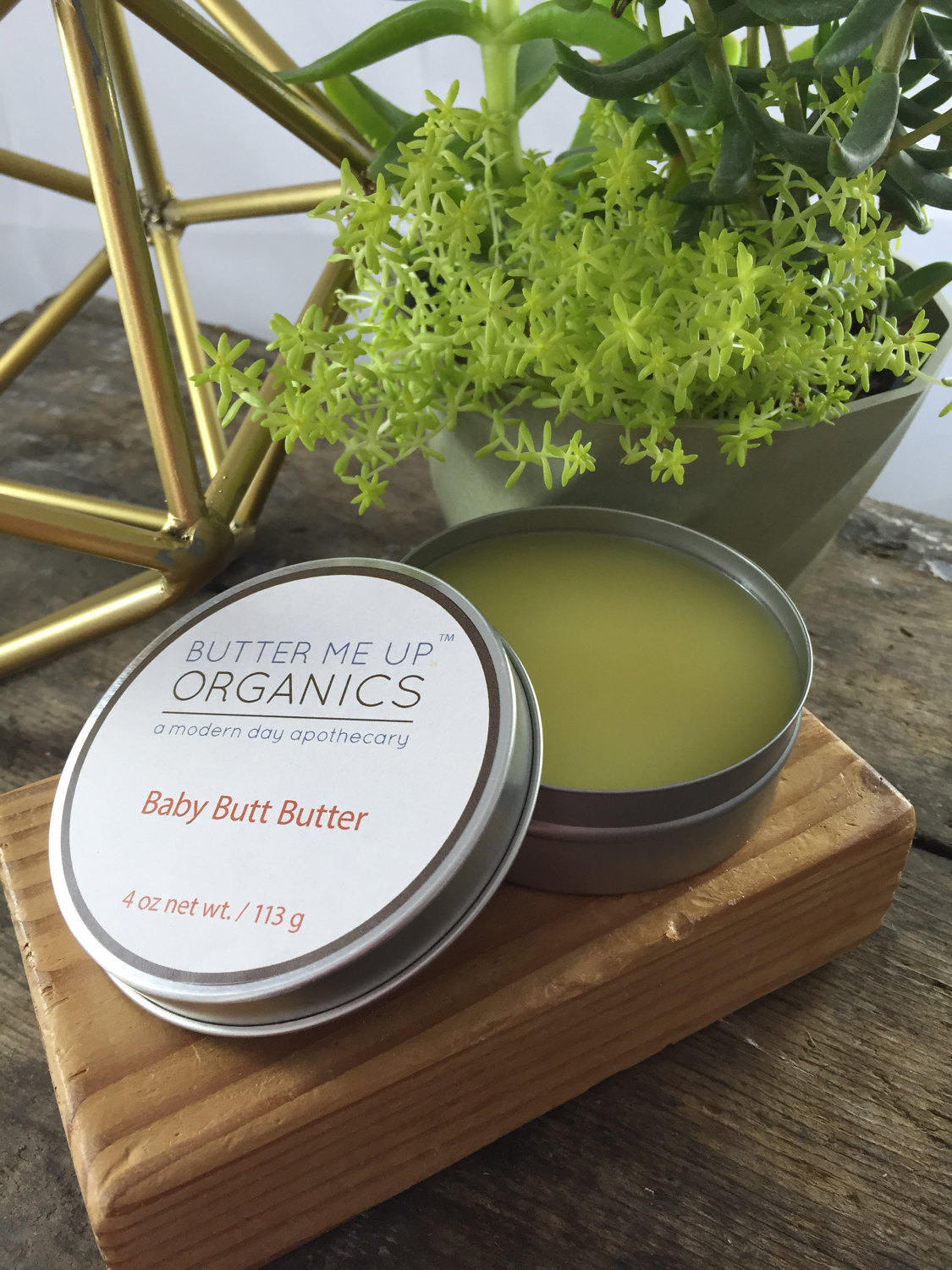 Baby Butt Butter / Organic Diaper Cream / Cloth Diapers Safe by Butter Me Up Organics