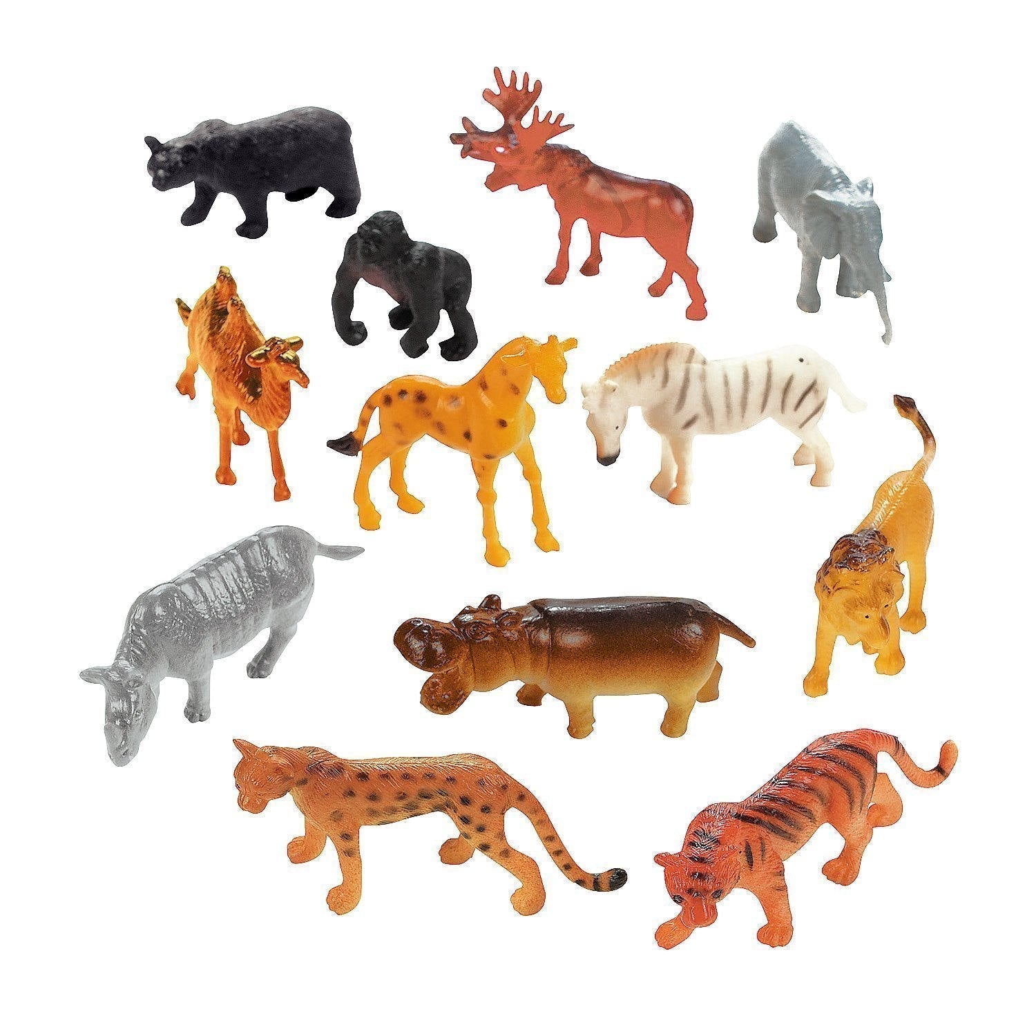 GIFT SET with 6 SAFARI Animals Bath Bombs with "Surprise" Jungle Animals inside by Spa Pure