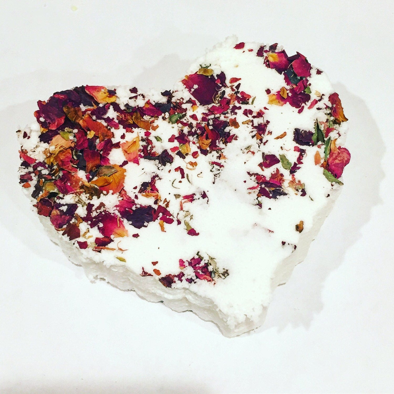 Rose heart bath bomb / organic bath bomb / essential oil bath bomb / natural bath bomb by Butter Me Up Organics