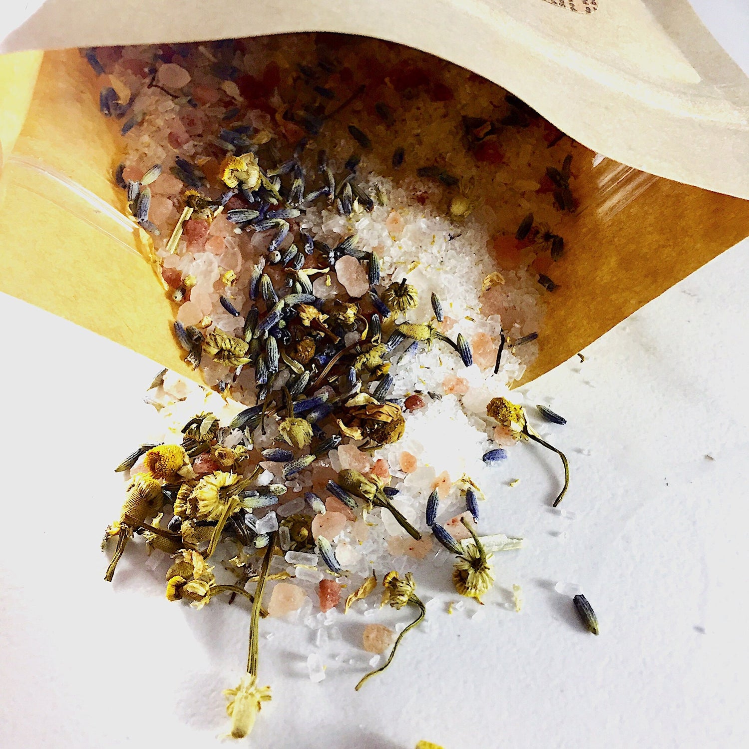 Calming Bath Salts / Detox / Relaxation / Lavender &amp; Chamomile / Essential Oils / Organic Herbs / Herbal Bath Salts for Relaxation Stress by Butter Me Up Organics