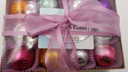 Gift Set for Mom with 12 foil wrapped 2.5 oz bath bombs, great for dry skin, Favorite scents for women by Spa Pure
