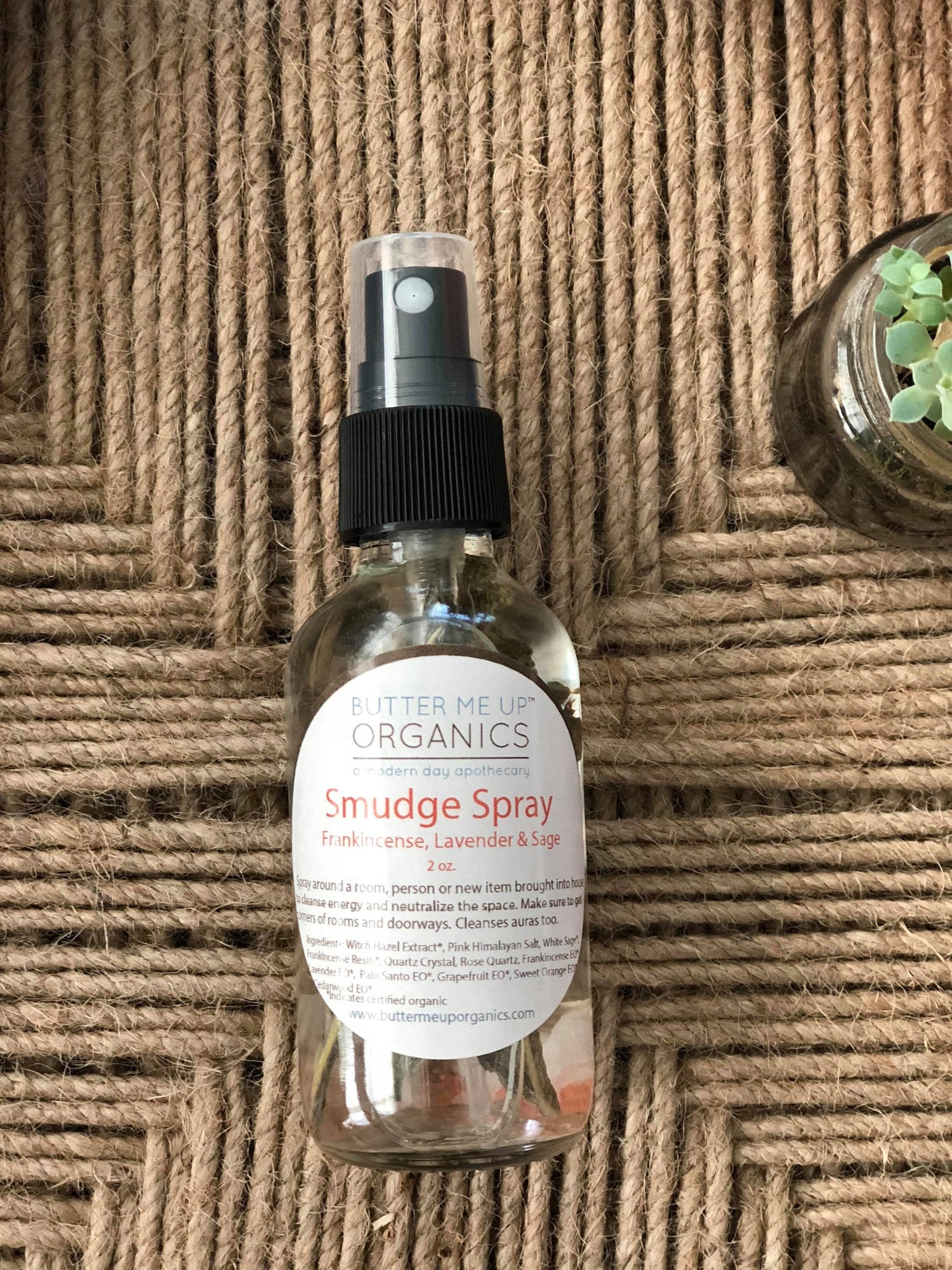 Organic Energy Cleansing Spray / Smudge Spray / Space Clearing / Energy Cleansing / Aura Cleansing / Purifying / Cleanse Negative Energy / by Butter Me Up Organics