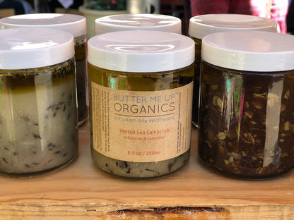 Organic Sea Salt Herbal Scrub Spa Pamper Treat by Butter Me Up Organics