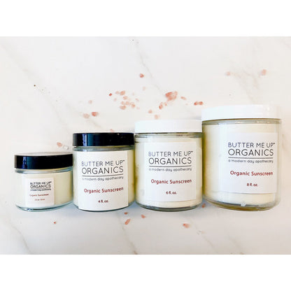 Natural Organic Sunscreen / Safe Sunscreen / Non-Nano Zinc Oxide Sunscreen / Sun Protection / Butter Me Up Organics by Butter Me Up Organics