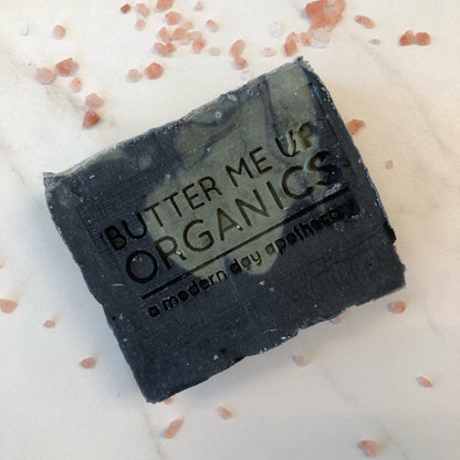 Organic Lemongrass Mint with Activated Charcoal and French Green Clay / VEGAN SOAP / PALM FREE by Butter Me Up Organics