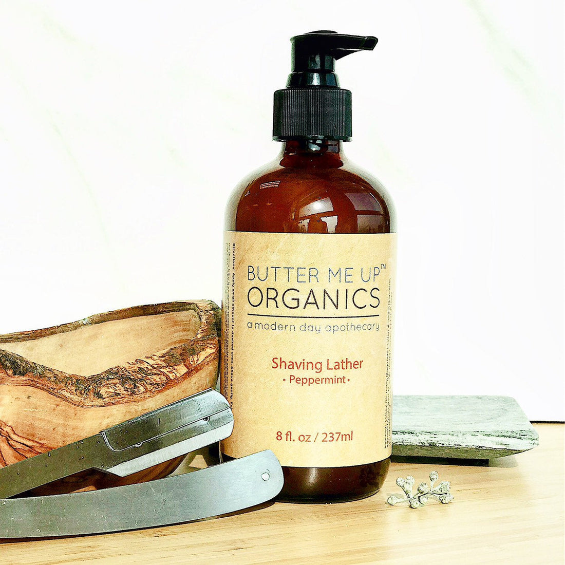 Natural Shaving Lather / Shaving Cream / Organic Shaving by Butter Me Up Organics
