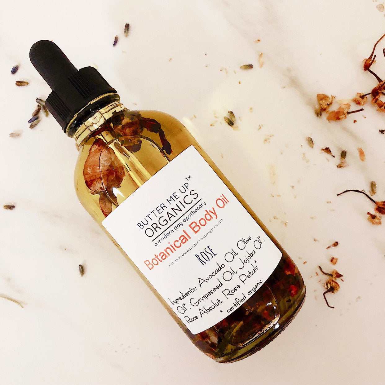 Botanical Body Oil -BOTANICAL COLLECTION - Organic Body Lotion Moisturizer by Butter Me Up Organics