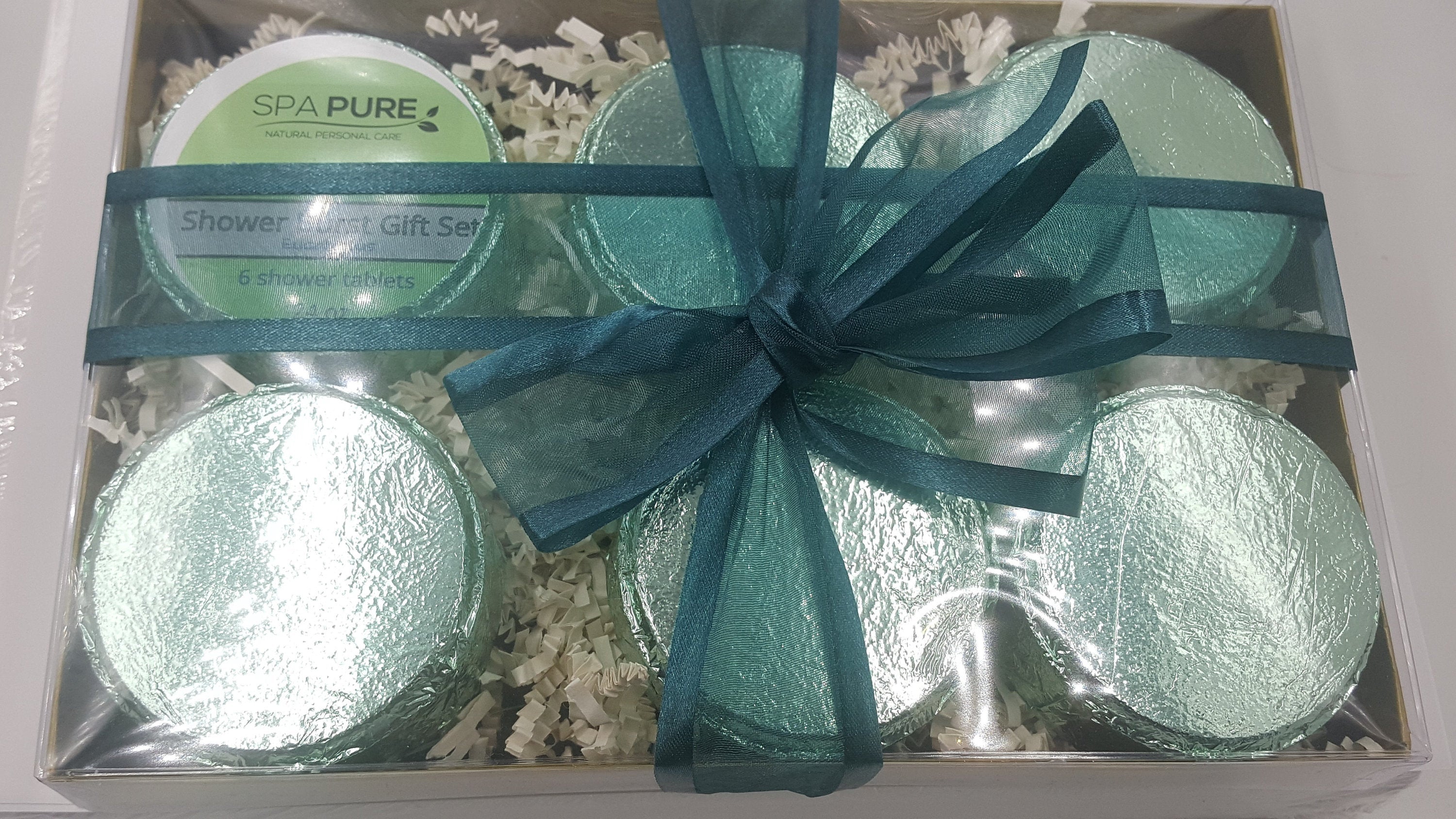 Gift Set with 6 Aromatherapy Shower Tablets - Eucalyptus - 100% Natural Essential Oil Blends by Spa Pure