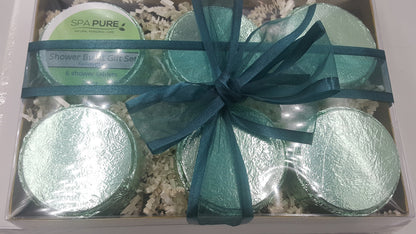 Gift Set with 6 Aromatherapy Shower Tablets - Eucalyptus - 100% Natural Essential Oil Blends by Spa Pure