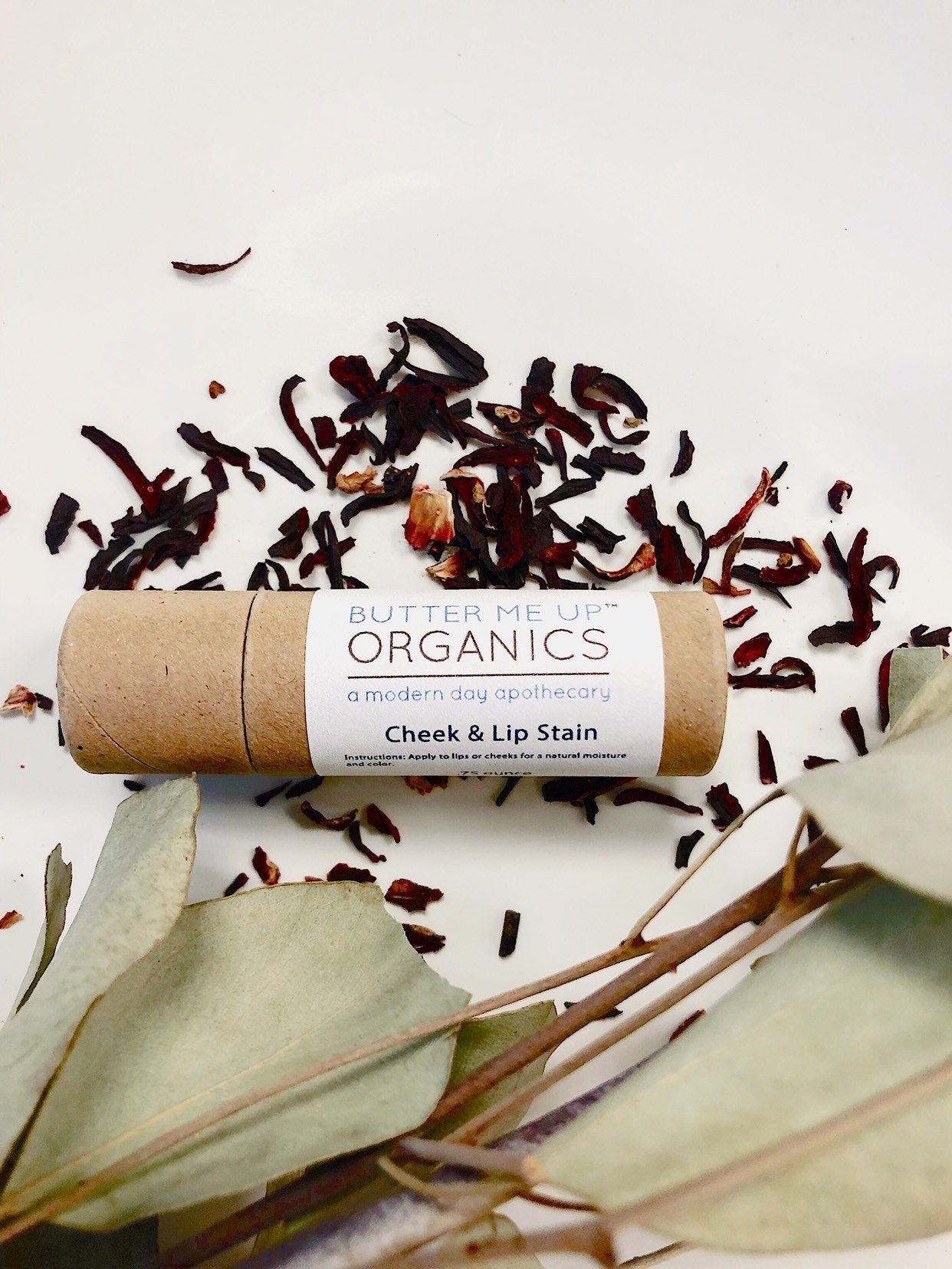 Organic Natural Cheek And Lip Stain / Lip Color / Organic Tinted Lip Balm / Lip Gloss by Butter Me Up Organics