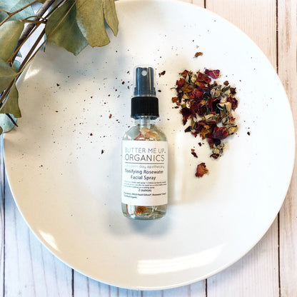 Organic Rosewater Toner / Facial Mist / Makeup Setting Spray / Organic Rosewater / Organic Toner / Organic Setting Spray by Butter Me Up Organics