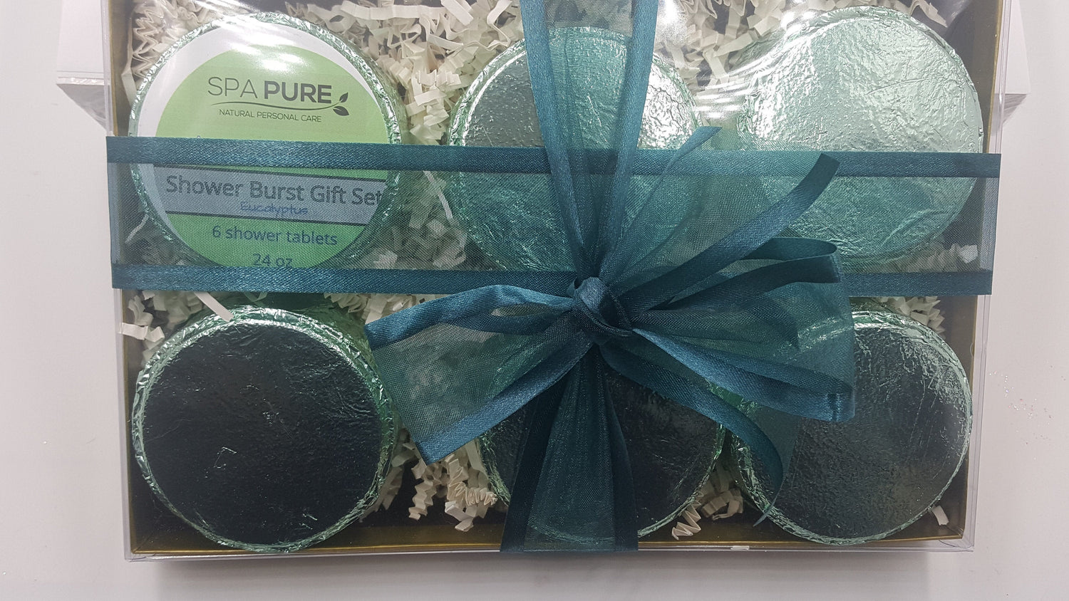 Gift Set with 6 Aromatherapy Shower Tablets - Eucalyptus - 100% Natural Essential Oil Blends by Spa Pure