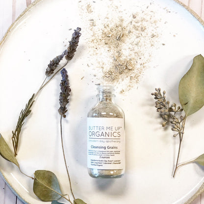 Cleansing Grains / organic Face Scrub / Facial Wash / Exfoliant / Exfoliate by Butter Me Up Organics