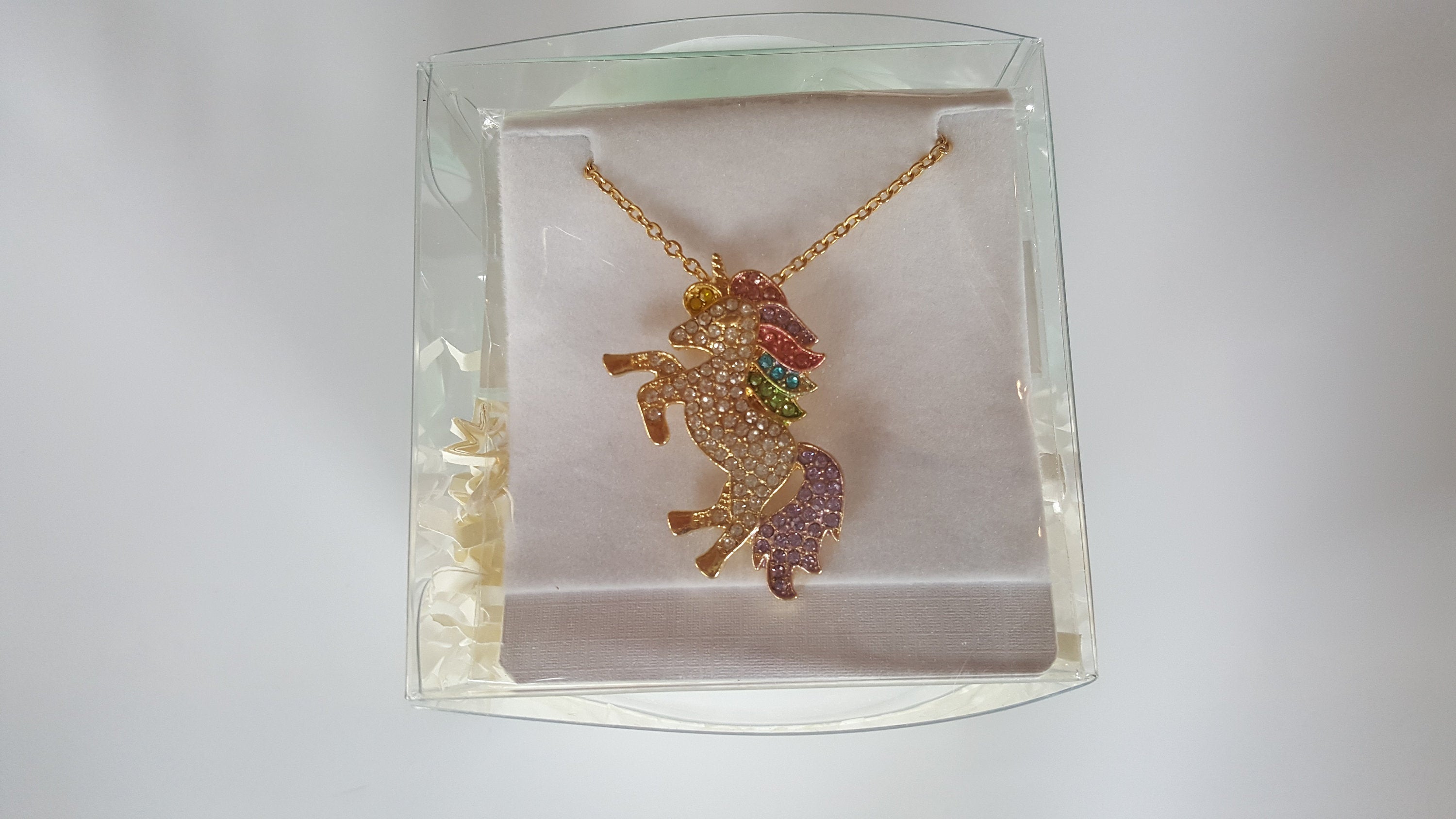 Crystal Unicorn Bath Bomb for Girls with Crystal Necklace gift, Surprise Glitter Ring, Gift Idea, Back to School, Rhinestones, rainbow by Spa Pure