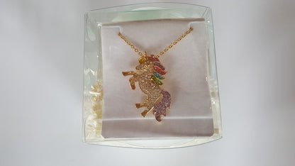 Crystal Unicorn Bath Bomb for Girls with Crystal Necklace gift, Surprise Glitter Ring, Gift Idea, Back to School, Rhinestones, rainbow by Spa Pure