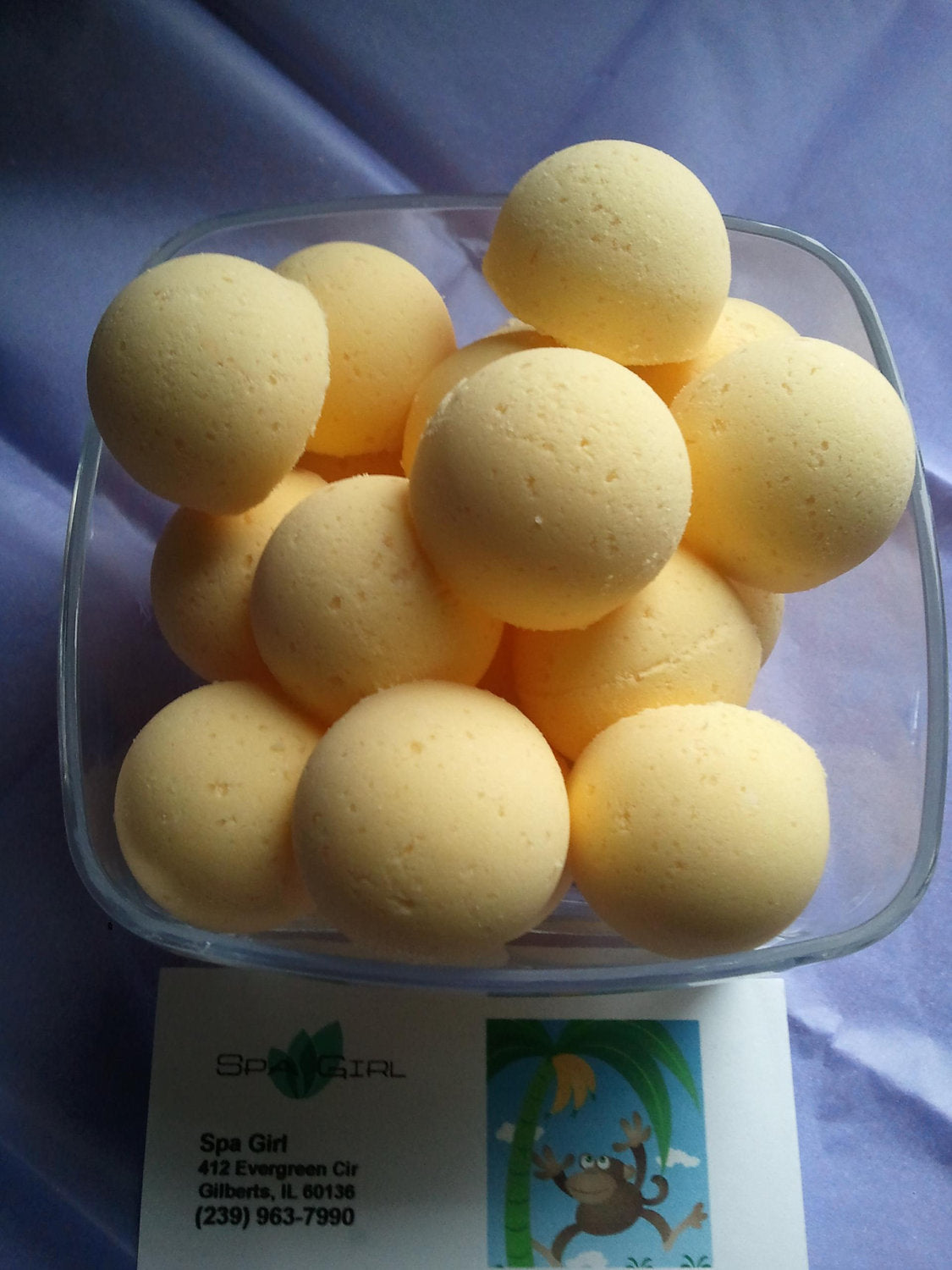 14 bath bombs in Monkey Farts fragrance, ultra moisturizing, bath fizzies, great for kids...and adults too by Spa Pure