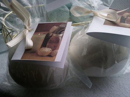 14 bath bombs in Oatmeal, Milk &amp; Honey fragrance, gift bag bath fizzies, great for kids...these smell delicious by Spa Pure