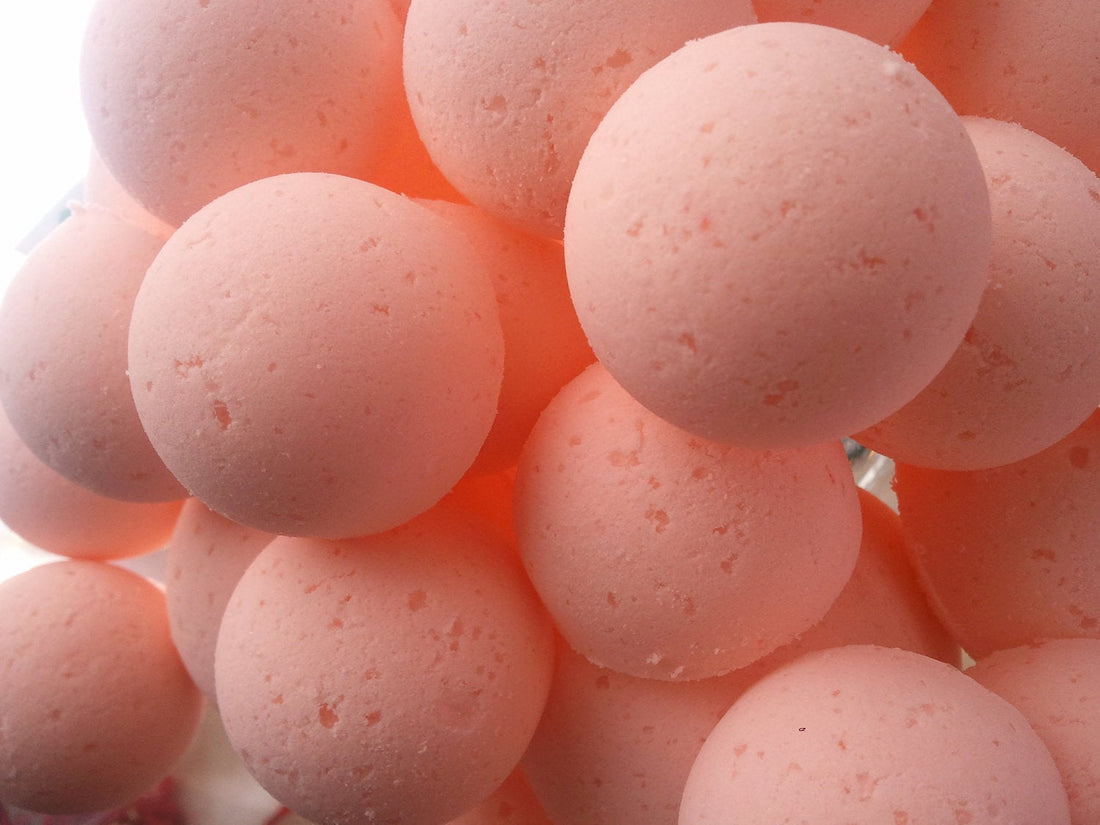14 bath bombs (select from over 100 fragrances) our Little Bag of Balls (Fragrances E thru L) - great for dry skin by Spa Pure