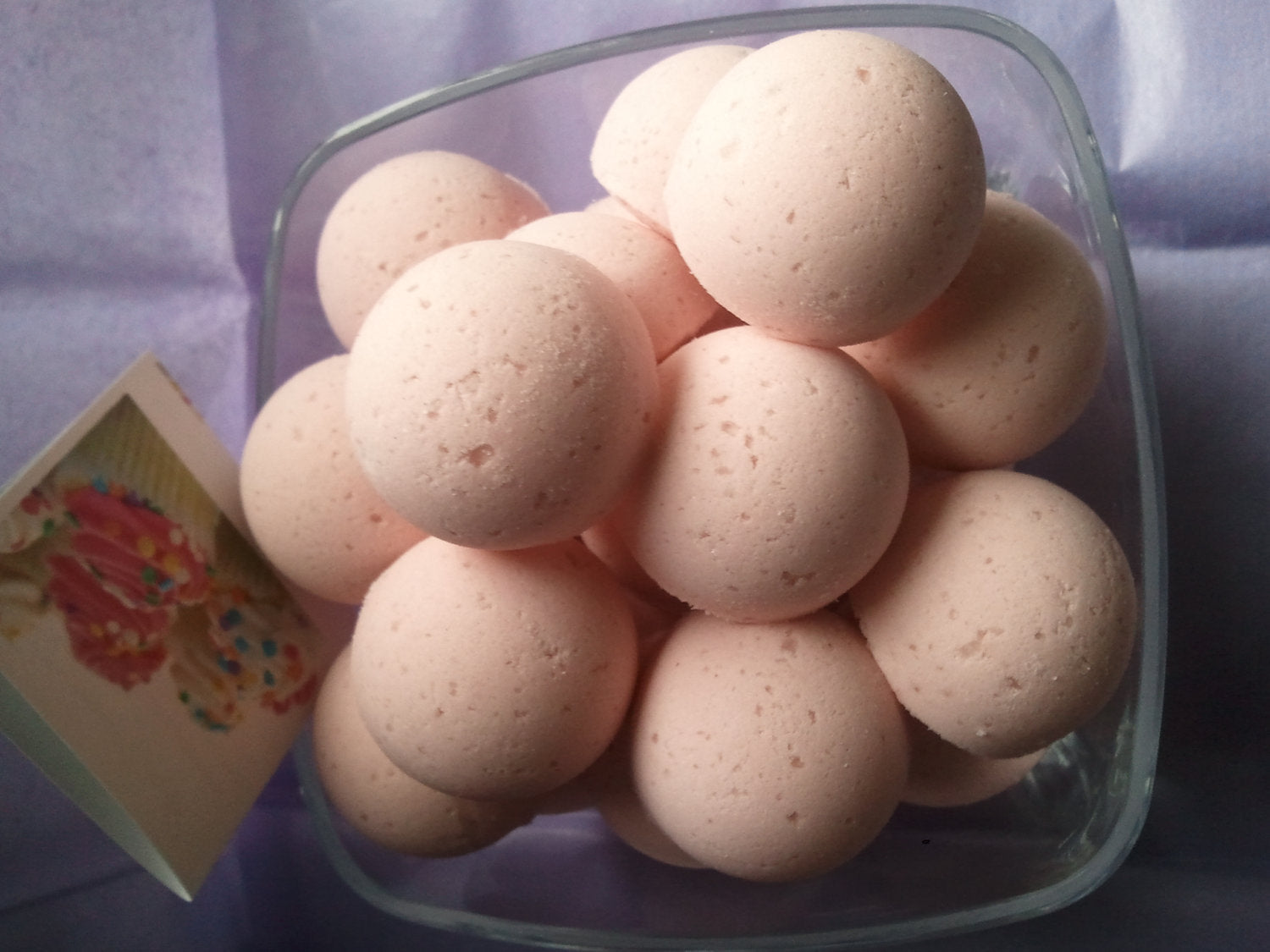 14 bath bombs (Buttercream Cupcake) gift bag bath fizzies, great for kids...and adults too by Spa Pure