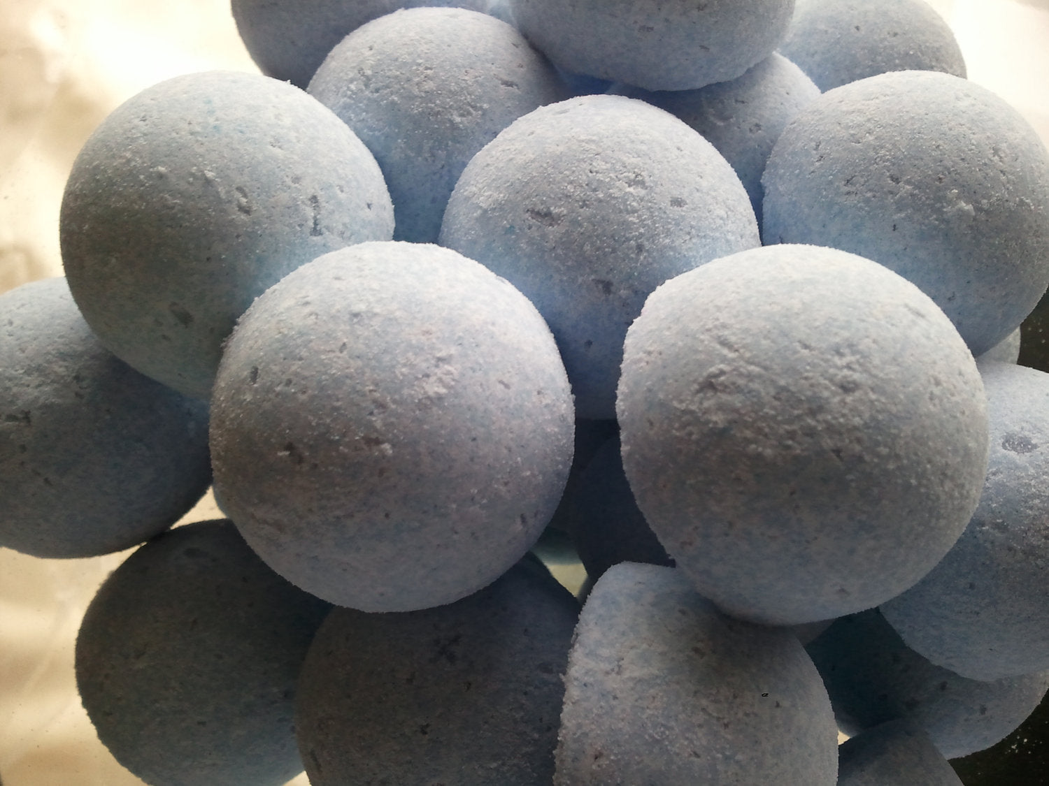 14 bath bombs in French Lilac, gift bag bath fizzies, great for dry skin, shea, cocoa, 7 ultra rich oils by Spa Pure