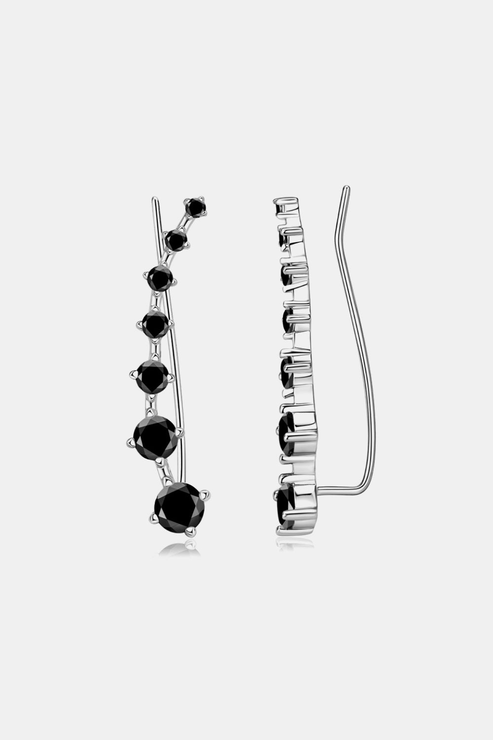 1.9 Carat Sparkala™ Platinum-Plated 925 Sterling Silver Earrings by Sparkala