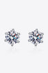 1 Carat Sparkala™ Rhodium-Plated Stud Earrings by Sparkala