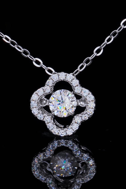 Platinum-Plated 925 Sterling Silver Sparkala™ Flower Pendant Necklace by Sparkala